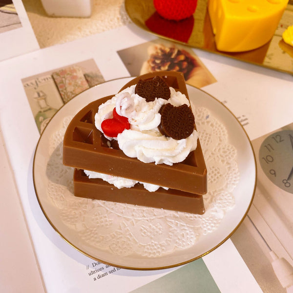 Chocolate Waffle Candle